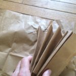 grocery bag folded accordion style